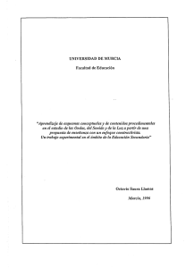 UNIVERSIDAD DE MURCIA Facultad de Educación "Aprendizaje