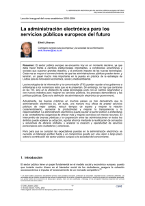 La administración electrónica para los servicios públicos europeos
