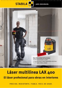 láser multilínea laX 400 - STABILA Messgeräte Gustav Ullrich GmbH