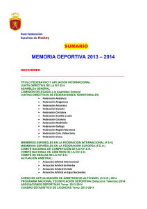 SUMARIO temp 2013 2014 - Real Federación Española de Hockey