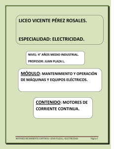 Motor de corriente continua - Liceo Industrial "Vicente Pérez Rosales"