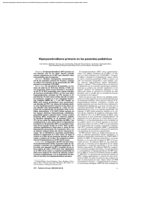 Hiperparatiroidismo primario en los pacientes pediátricos