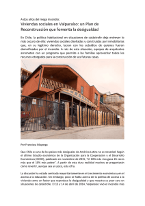 Viviendas sociales en Valparaíso: un Plan de Reconstrucción que