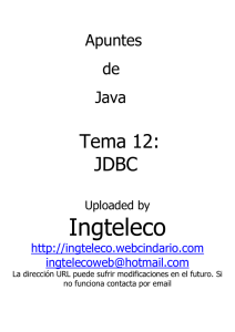 Tema 12: JDBC - Ingteleco-Web