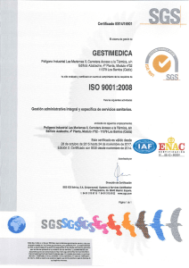 Page 1 Certificado ES14/16901 El sistema de gestión de
