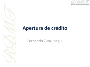 Apertura de crédito - Revista de Derecho del Mercado Financiero