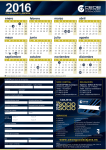 Calendario Laboral 2016 - CEOE CEPYME Guadalajara