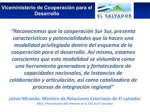 El Salvador - Cooperación Sur