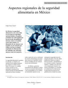 Aspectos regionales de la seguridad alimentaria en México
