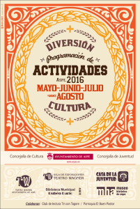 Folleto Actividades culturales mayo- julio 2016.