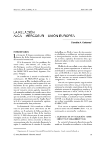 la relación alca – mercosur – unión europea