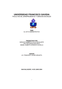 UNIVERSIDAD FRANCISCO GAVIDIA