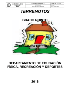 TERREMOTOS_5° Clic Aquí - Colegio Calasanz Medellin