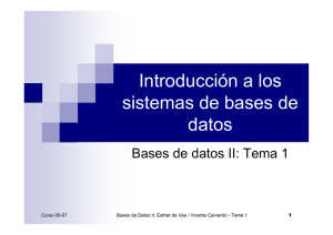 Tema 1: introducción a los sistemas de bases de datos