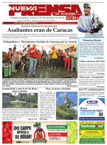 Trabajadores y Movimientos Sociales de Guayana por la victoria