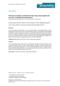 Caso clínico Psicosis asociada a la hierba de San Juan: descripción