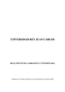 Reglamento de la Biblioteca - Universidad Rey Juan Carlos