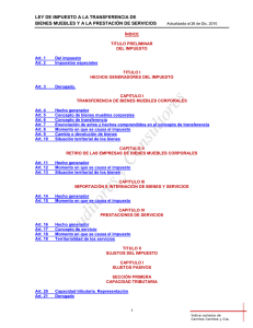 ley de impuesto a la transferencia de bienes muebles ya la