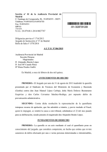Sección nº 01 de la Audiencia Provincial de Madrid C/ Santiago de