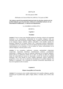 LEY No. 20 De 26 de junio de 2000