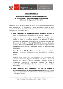 mesas temáticas - Presidencia del Consejo de Ministros