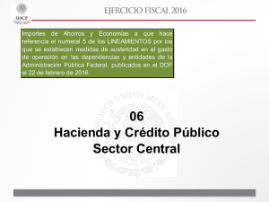 06 Hacienda y Crédito Público Sector Central