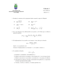 Cálculo I - Departamento de Matemática Aplicada II