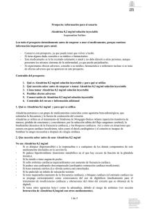 Prospecto - Agencia Española de Medicamentos y Productos