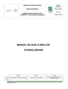 MG-SAF-03 Guía Clínica de Otoesclerosis