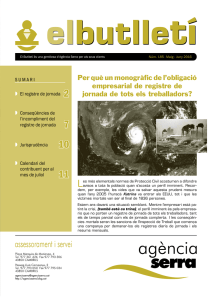 el butlletí - Agencia Serra