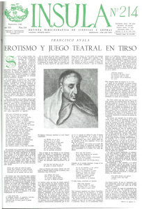 EROTISMO Y JUEGO-TEATRAL EN TIRSO