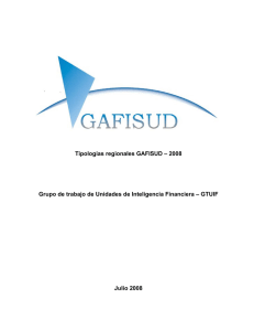 Tipologías Regionales GAFISUD 2008