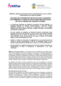 Nota de prensa - Asociación Española de Pediatría de Atención
