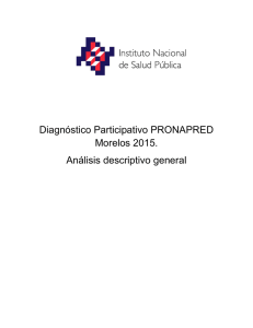 Diagnóstico Participativo PRONAPRED Morelos 2015. Análisis