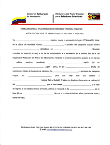 Gobierno Bolivariano de Venezuela Ministerio del Poder Popular