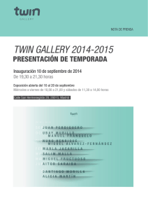Nota Prensa - Twin Gallery