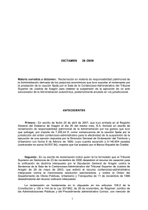 1 dictamen 26 /2009 - Gobierno de Aragón