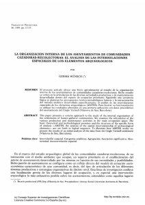 La organización interna de los asentamientos de comunidades