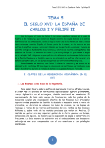 TEMA 5 EL SIGLO XVI: LA ESPAÑA DE CARLOS I Y FELIPE II