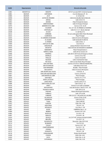 DANE Departamento Municipio Dirección del predio 11001