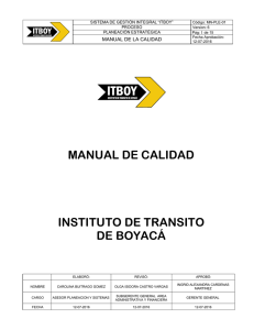 manual de calidad instituto de transito de boyacá