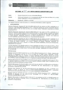 PERÚ I Ministerio Mediante Memorando N° 376-2012/MEM