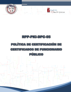 Política de Certificación de Certificados de Funcionario Público.