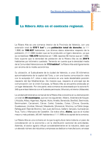 ILa Ribera Alta en el contexto regional.