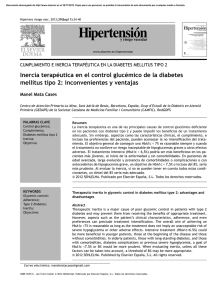 Inercia terapéutica en el control glucémico de la diabetes mellitus