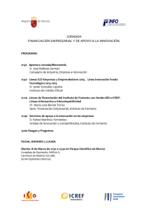 Programa - Murcia - Instituto de Fomento de la Región de Murcia