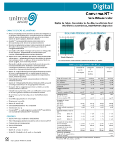 Unitron Hearing - Conversa.NT BTE - Specification Sheet