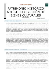 patrimonio histórico artístico y gestión de bienes culturales