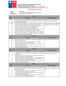 Proceso de Evaluación Cumplimiento PMG-MEI 2015