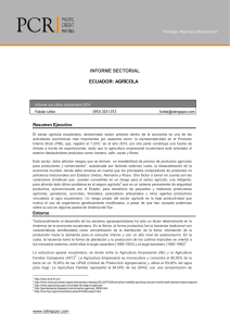 informe sectorial ecuador: agrícola